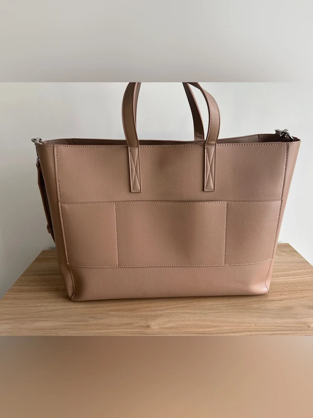 CALPAK Haven 16" Laptop Work Travel Tote Bag in Taupe - Picture 7 of 16